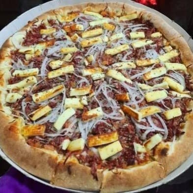 Pizza Carne Seca c/ Queijo Coalho G + Refri