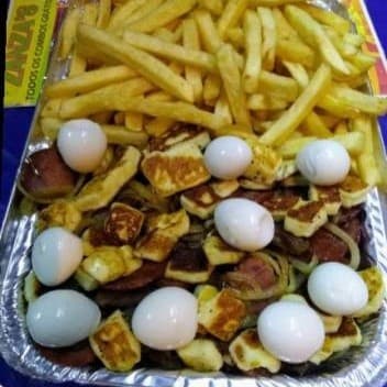 Porções de carne de Sol com batata